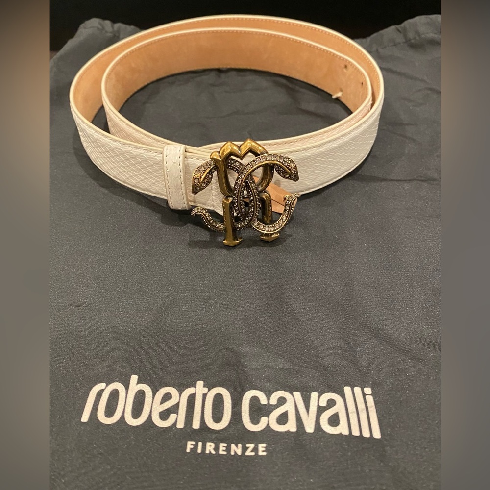 Roberto Cavalli White Belt 38 inches